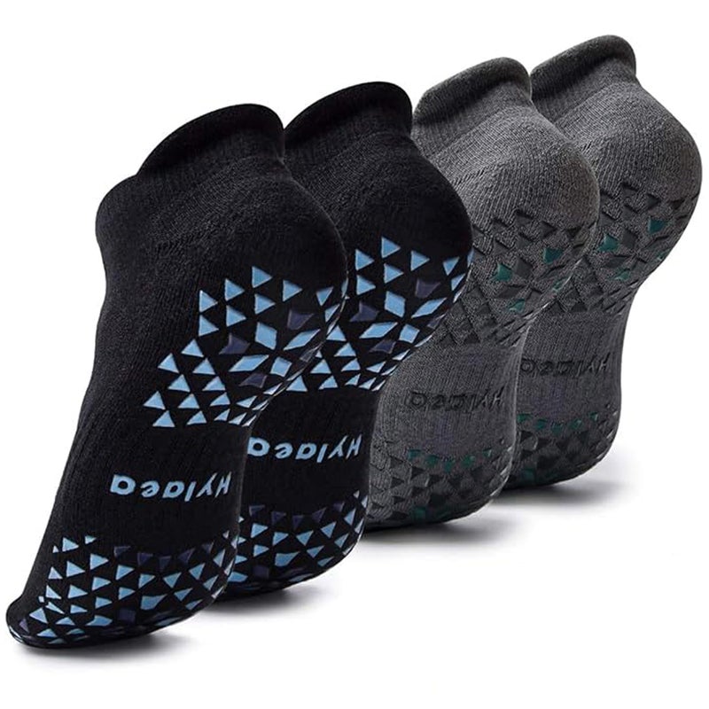 Hylaea Unisex Non Slip Socks with Grip for Yoga, Hospital, Pilates, Barre | Ankle, Cushioned - Image 1